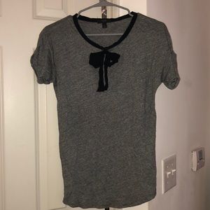 J.crew short sleeved bow tshirt